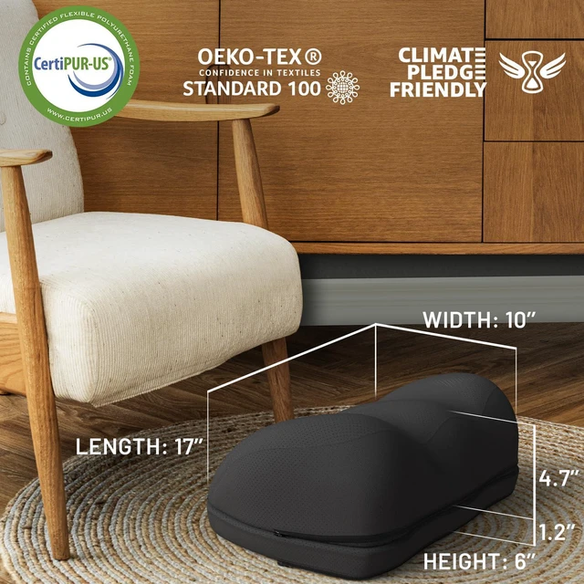 Alt view image 6 of 7 - Adjustable Cloud Foot Rest for Under Desk at Work with Pressure Point Nodes - Comfortable Memory Foam Office Foot Stool & Desk Pillow, Gaming & Home Accessories