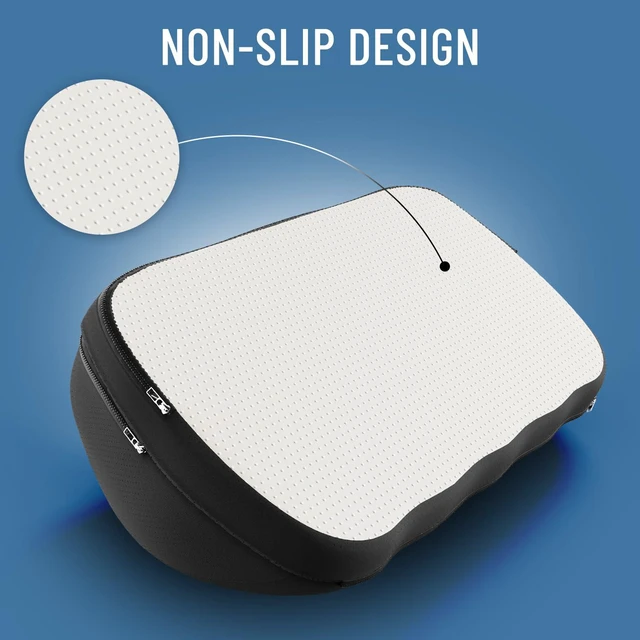 Alt view image 7 of 7 - Adjustable Cloud Foot Rest for Under Desk at Work with Pressure Point Nodes - Comfortable Memory Foam Office Foot Stool & Desk Pillow, Gaming & Home Accessories