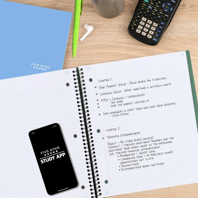 Alt view image 3 of 7 - Advance Spiral Notebook + Study App, 1 Subject, College Ruled Paper, 8-1/2" x 11", 100 Sheets, Spiral Guard, Movable Tabbed Dividers, Seaglass Green (820012C-ECM)
