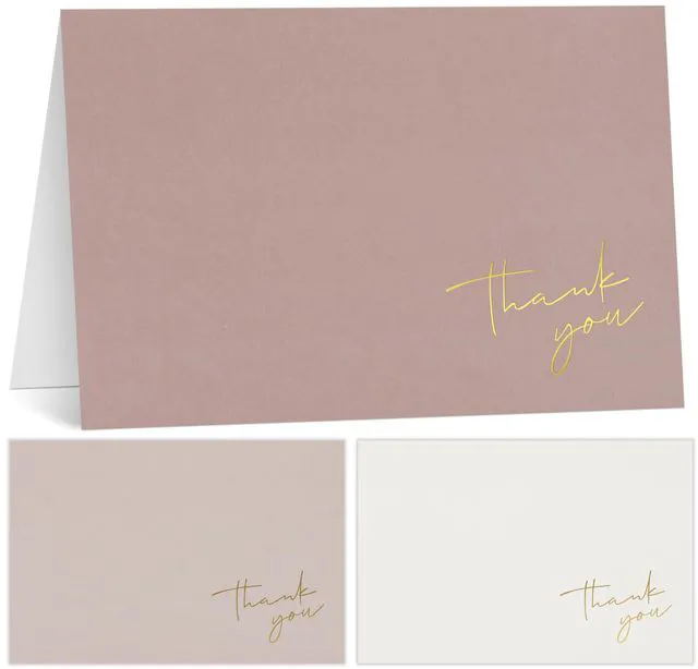 Main image of Beautiful Thank You Cards Set of 30 With Envelopes and Stickers Elegant Blank Cards for Personalized Notes - Bulk Stationary Set for All Occasions Incl. Weddings, Business & Baby Showers