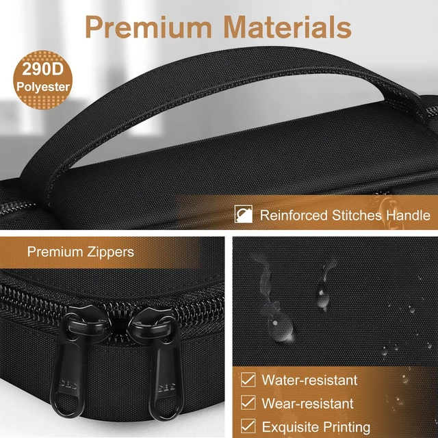 Alt view image 6 of 7 - Bible Cover, Carrying Book Case Bible Bag with Handle Church Protective with Zippered Pocket, Gift for Mother Lady Women Men, Black