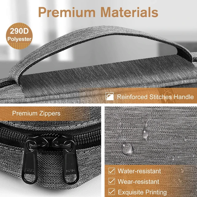 Alt view image 6 of 7 - Bible Cover, Carrying Book Case Bible Bag with Handle Church Protective with Zippered Pocket, Gift for Mother Lady Women Men, Gray