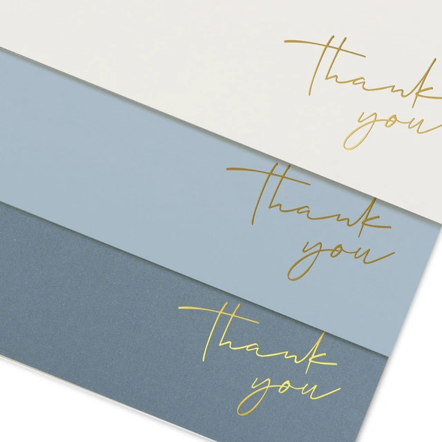 Alt view image 4 of 7 - Beautiful Thank You Cards Set of 30 With Envelopes and Stickers Elegant Blank Cards for Personalized Notes - Bulk Stationary Set for All Occasions Incl. Weddings, Business & Baby Showers