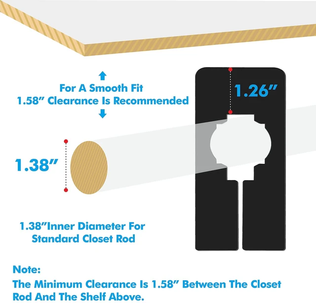 Alt view image 2 of 6 - 30 PCS Rectangular Closet Dividers with a Bonus Marker, Black Plastic Rectangle Clothing Size Dividers Writable and Reusable for Sorting Clothing Size, Color, Brand, Size 2 x 5.4 (Pack of 2)