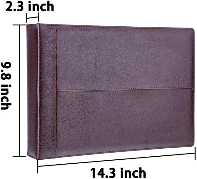 Alt view image 2 of 7 - 7 Ring Business Checkbook Binder for Business Checks, 600 Checks Capacity, PU Leather Check Book Binder Cover with Zipper Pouch, Executive Organizer Portfolio Holder for 9" x 13" Sheets, Coffee