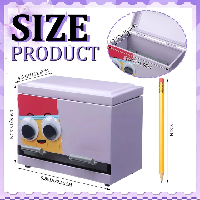 Alt view image 2 of 7 - Purple Googly Eyes Pencil Dispenser Stainless Steel for Classroom Desk Organizer for Teachers, Daycare Must Haves, Preschool Kindergarten Back to School Supply, Fun Automatic Holder