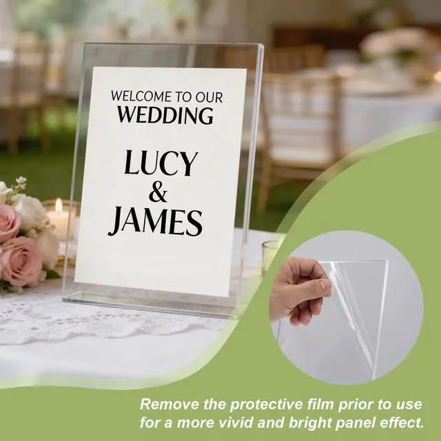 Alt view image 4 of 6 - Acrylic Sign Stand Holder, 8.5x11 Plastic Clear Display Literature Holders 12 Pack Sign Holders Suit for Flyer, Magazine, Pamphlet, Booklet Display