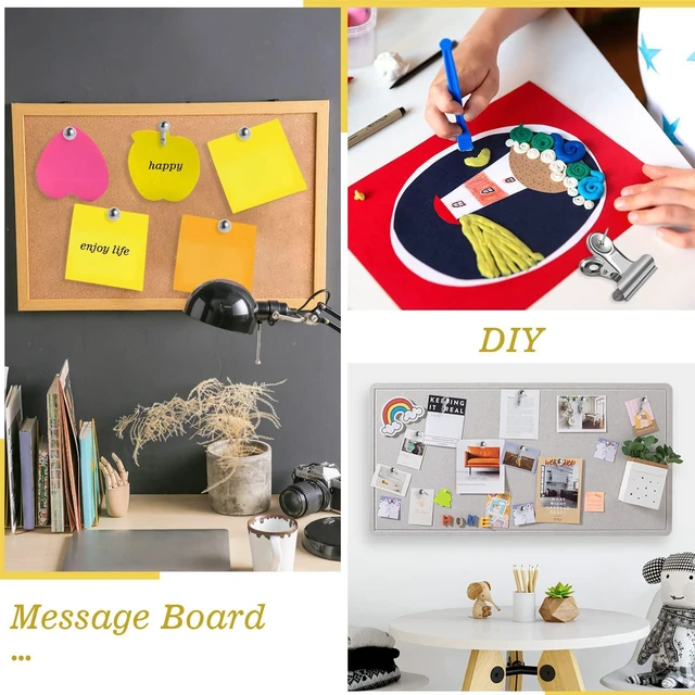 Alt view image 6 of 6 - 310 Pcs Silver Push Pins Set, 5 Styles for Cork Board, Office, Home Plastic & Metal; Reusable 5-Compartment Box; For Notes, Photos, Maps, Calendars; Office, School, Home Use
