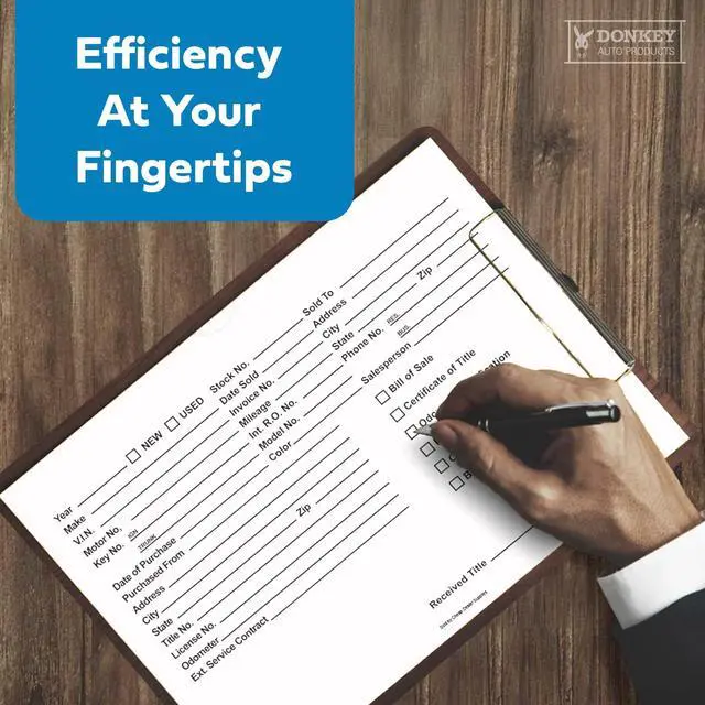 Alt view image 7 of 7 - Printed Vehicle Deal Envelopes 9x12 Deal Jackets (100 shrink wrapped) (White)