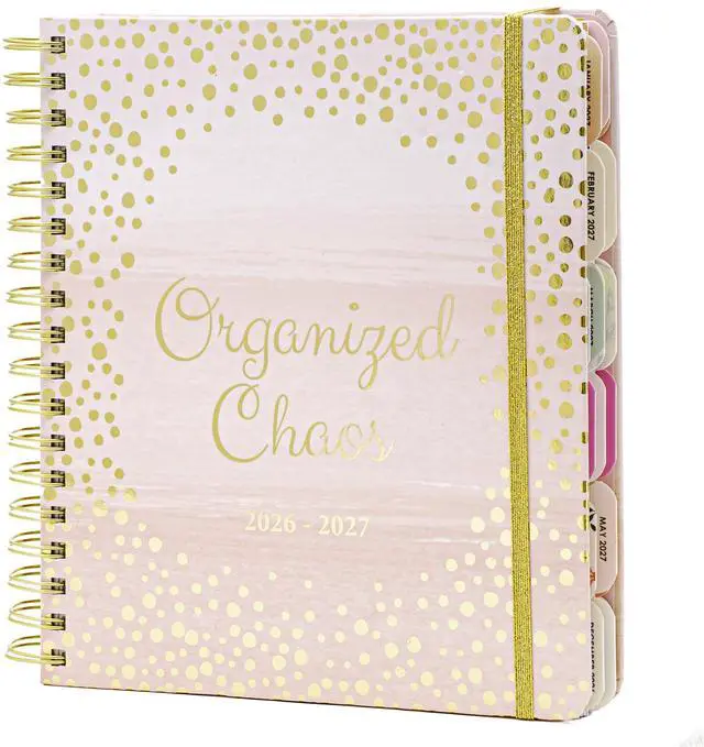 Main image of Academic 18-Month Planner Aug 2026-Jan 2028, Organized Chaos Hard Cover Planner/Calendar with Daily, Weekly & Monthly Layouts, plus Pens, Stickers & Sticky Notes Included
