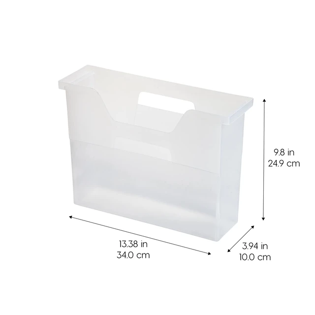 Alt view image 2 of 7 - 6-Pack Small Desktop File Box with Open Lid, Clear Organize classroom papers, lesson plans and supplies with portable storage for teachers, schools and educators
