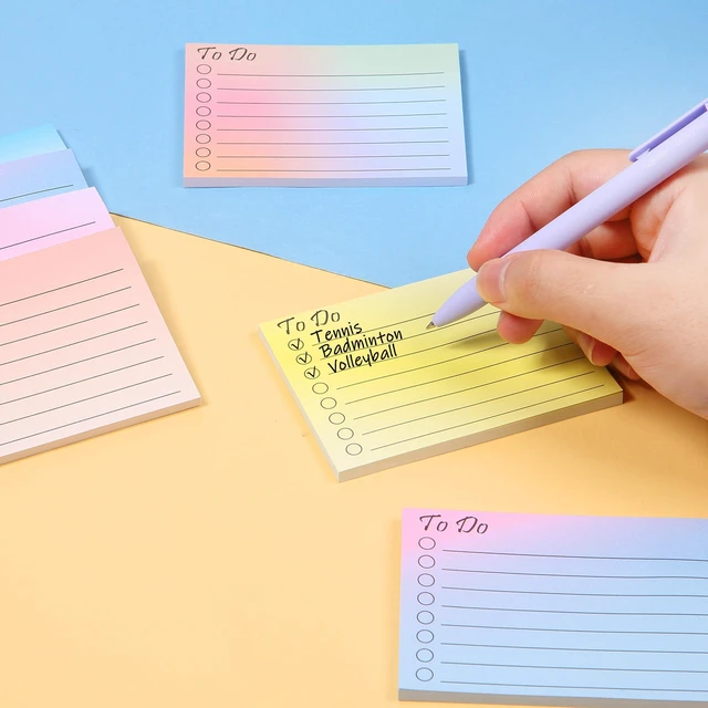 Alt view image 6 of 7 - to Do List Sticky Notes, 3"x4", 18 Pads, 900 Sheets Lined Checklist Sticky Pads with Smooth Writing, Easy Peel-Off, Thick Paper for Planning, Office, School & Daily Tasks