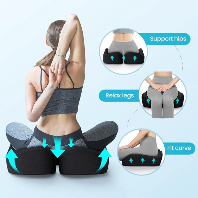 Alt view image 3 of 7 - Memory Foam Seat Cushion, Ergonomic Office Chair Cushion Memory foam cushion relieves pressure and supports tailbone comfort for office chairs, cars, wheelchairs and home use