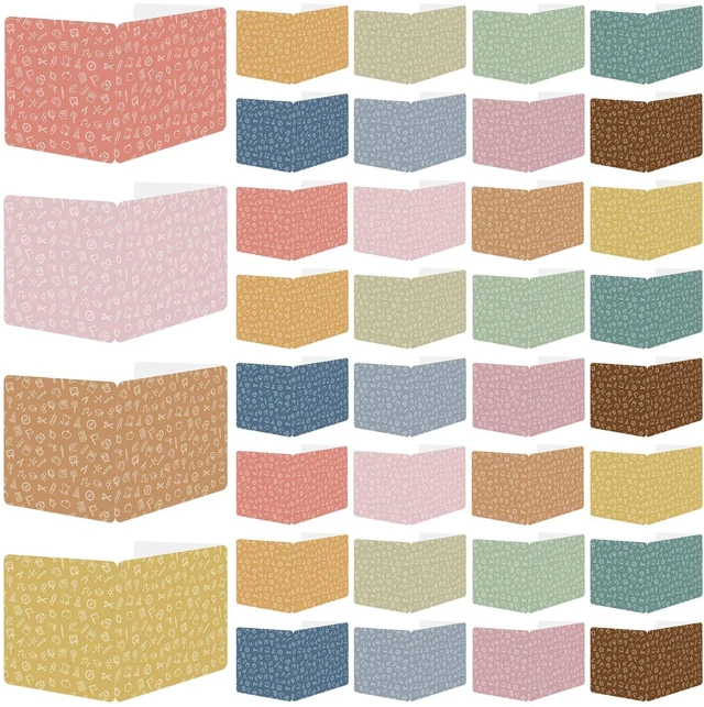 Main image of 36 Pack Privacy Shields for Student Desk Colorful Desk Dividers Durable Privacy Folders Testing Dividers Shield Study Boards Panel Partition for Classroom Teacher Back to School Supplies