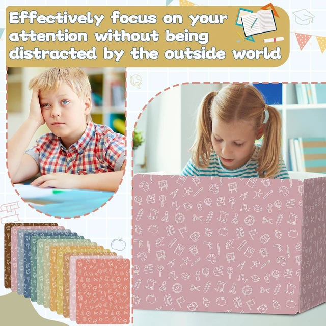 Alt view image 4 of 7 - 36 Pack Privacy Shields for Student Desk Colorful Desk Dividers Durable Privacy Folders Testing Dividers Shield Study Boards Panel Partition for Classroom Teacher Back to School Supplies