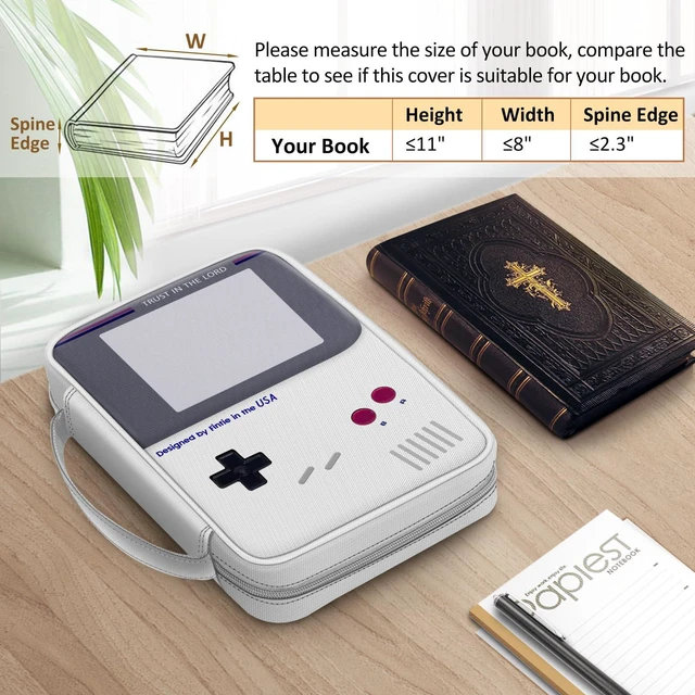 Alt view image 3 of 7 - Bible Cover, Carrying Book Case Bible Bag with Handle Church Protective with Zippered Pocket, Gift for Mother Lady Women Men, Game Gray