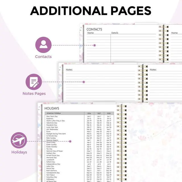 Alt view image 6 of 7 - 2026-2027 Monthly and Weekly Academic Planner, July 2026-June 2027, 8.5"x11", Agenda Calendar with Colorful Tabs and Storage Pocket, Ideal for School Office Supplies