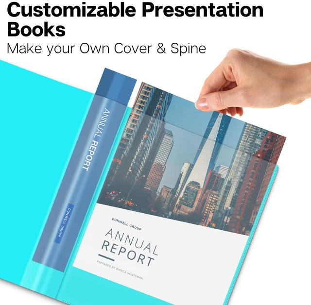Alt view image 2 of 7 - 12-Pocket Presentation Binder 8.5x11, 24-Page Portfolio, 3-Pack 3-pack presentation binders each feature 12 pockets with 24 viewable pages for documents, certificates, projects, and photos