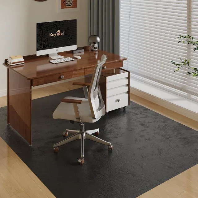 Main image of 60" x 75" Office Mat for Hardwood Floor with 3D Feather Design,Waterproof&Non-Slip Computer Floors Mat,Utility Office Floor Mats for Rolling Chairs Hardwood,Office Chair Floors Protector for Home&Game