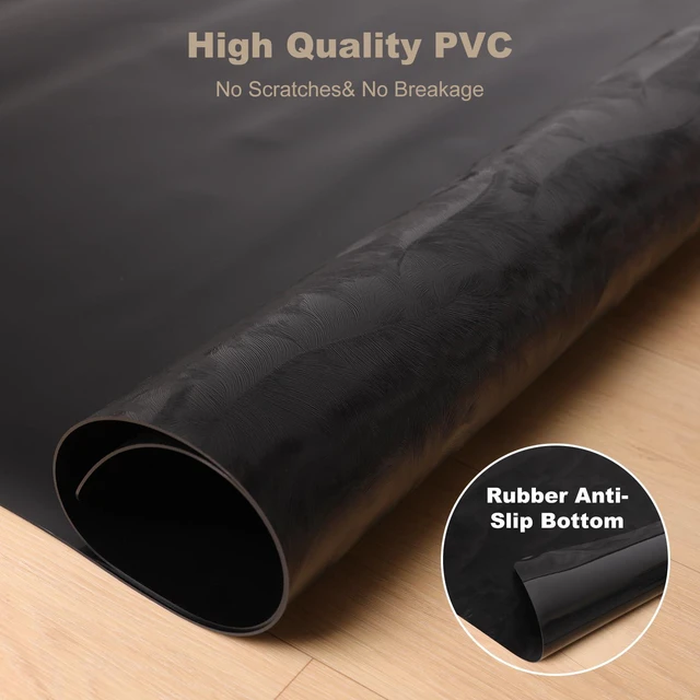 Alt view image 6 of 6 - 60" x 75" Office Mat for Hardwood Floor with 3D Feather Design,Waterproof&Non-Slip Computer Floors Mat,Utility Office Floor Mats for Rolling Chairs Hardwood,Office Chair Floors Protector for Home&Game