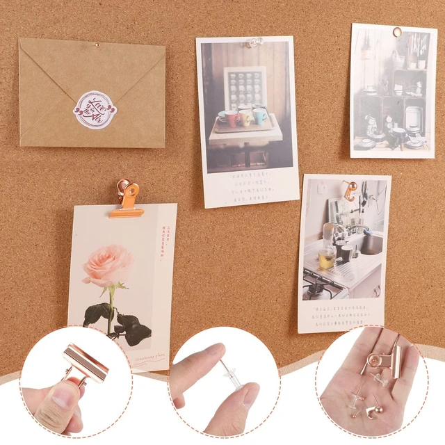 Alt view image 3 of 6 - 310 Pcs Rose Gold Push Pins Set, 5 Styles for Cork Board, Office, Home