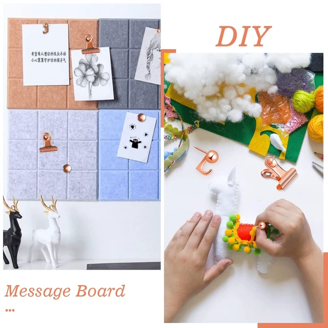Alt view image 5 of 6 - 310 Pcs Rose Gold Push Pins Set, 5 Styles for Cork Board, Office, Home
