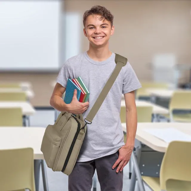 Alt view image 2 of 7 - Sturdy 3 Ring Zipper Binder with Shoulder Strap for School - 2 Inch Zip Up Beautiful Binder with Extra Pockets Holds 500 Sheets, Books and Laptop - Easy to Carry, Made of Durable Quality Fabrics