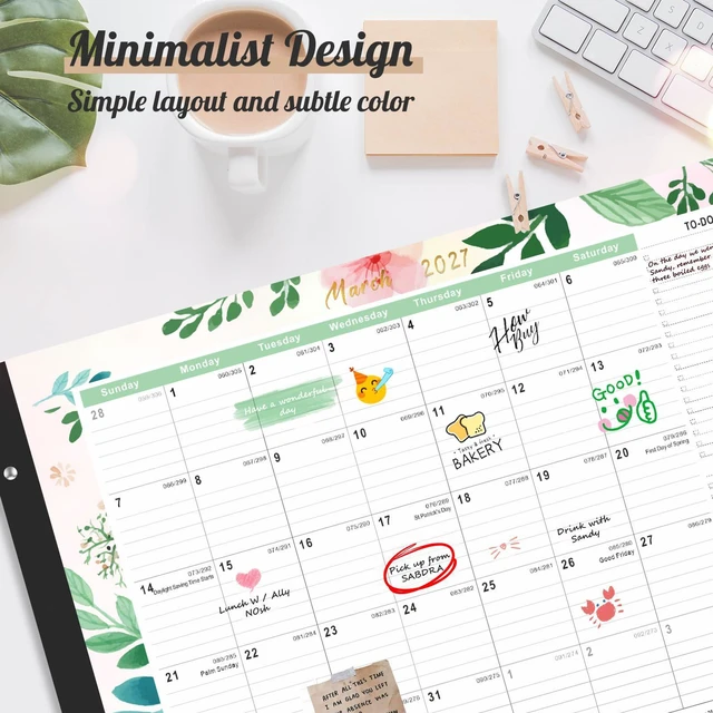Alt view image 2 of 7 - Large Desk Calendar 2026-2027,Jul 2026-Dec 2027, 18-Month Calendar 22" x 17" Desktop Pad Calendar, Office Supplies Perfect for Planning and Organizing In Your Home, School or Office