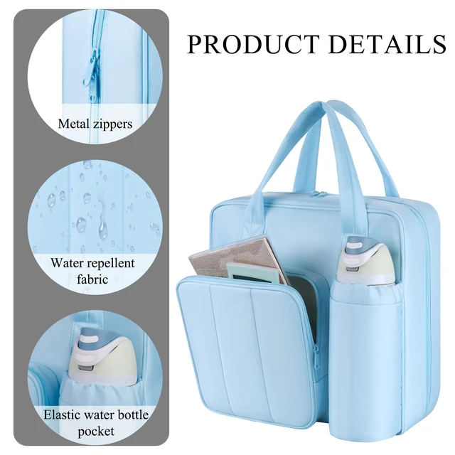 Alt view image 5 of 7 - Upgraded Zipper Binder | 3-Inch & 2-Inch O-Rings, 600 Sheet Capacity Trapper Keeper with 13 Inch Laptop Sleeve & Water Bottle Holder, Binder Bag with Multi-Pockets & Shoulder Strap (Blue)