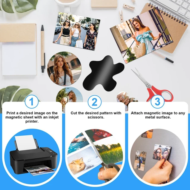 Alt view image 4 of 6 - 28 Pcs Printable Magnetic Sheets 8.5x11 Inch Matte, Magnet Paper Sheet