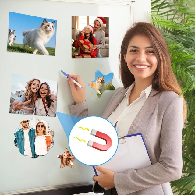 Alt view image 5 of 6 - 28 Pcs Printable Magnetic Sheets 8.5x11 Inch Matte, Magnet Paper Sheet