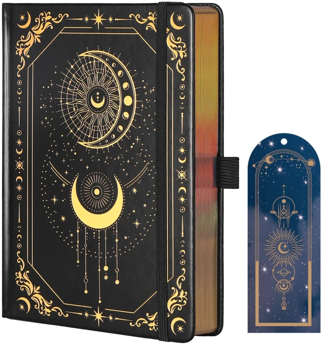 Main image of Line Journal Notebook for Women Men, 316 Pages,8.3x5.8 IN Hardcover A5 College Ruled Notebook for Writing,Vintage Diary with Bookmark, for Work School, Note Taking