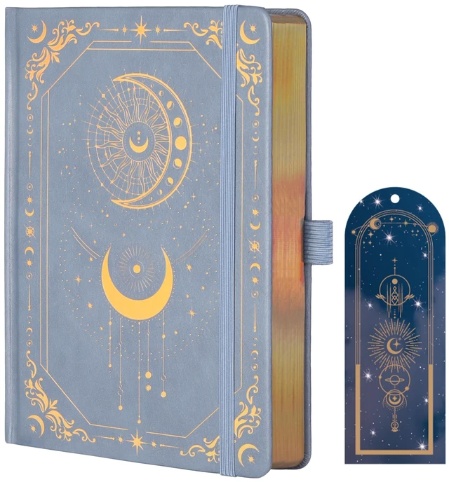 Main image of Line Journal Notebook for Women Men, 316 Pages,8.3x5.8 IN Hardcover A5 College Ruled Notebook for Writing,Vintage Diary with Bookmark, for Work School, Note Taking
