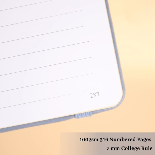 Alt view image 3 of 6 - Line Journal Notebook for Women Men, 316 Pages,8.3x5.8 IN Hardcover A5 College Ruled Notebook for Writing,Vintage Diary with Bookmark, for Work School, Note Taking
