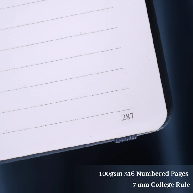 Alt view image 3 of 6 - Line Journal Notebook for Women Men, 316 Pages,8.3x5.8 IN Hardcover A5 College Ruled Notebook for Writing,Vintage Diary with Bookmark, for Work School, Note Taking