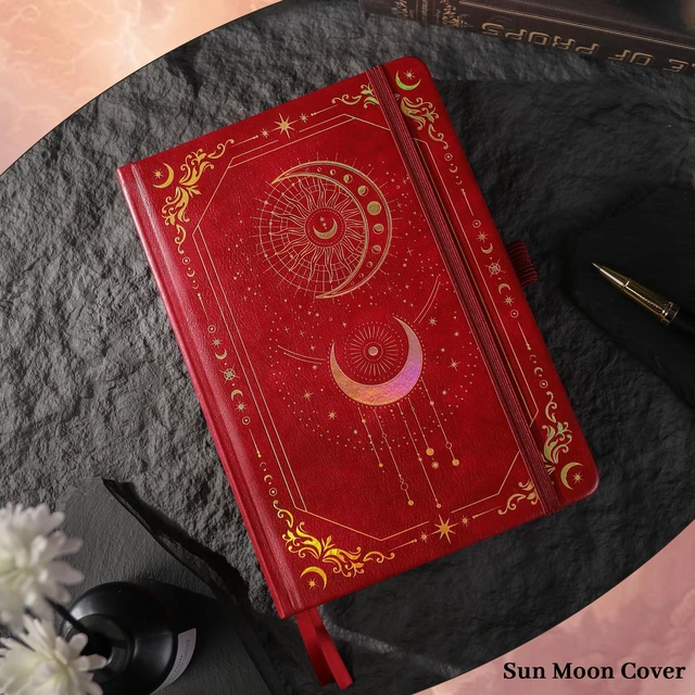 Alt view image 5 of 6 - Line Journal Notebook for Women Men, 316 Pages,8.3x5.8 IN Vintage Diary with Bookmark, Hardcover A5 College Ruled Notebook 316 Numbered Pages for Writing, for Work School, Note Taking