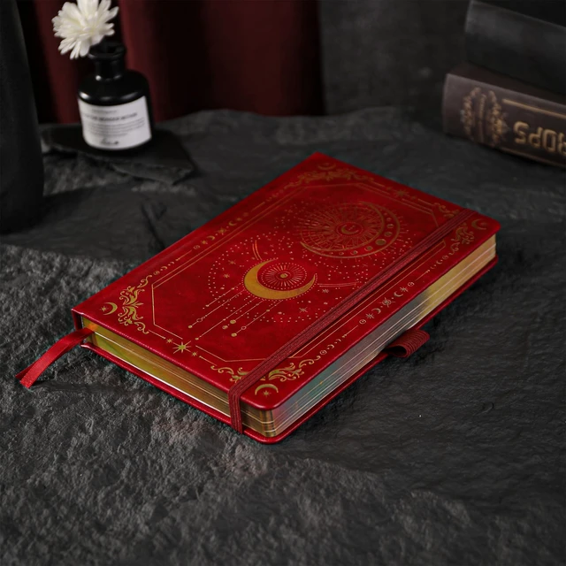 Alt view image 4 of 6 - Line Journal Notebook for Women Men, 316 Pages,8.3x5.8 IN Vintage Diary with Bookmark, Hardcover A5 College Ruled Notebook 316 Numbered Pages for Writing, for Work School, Note Taking