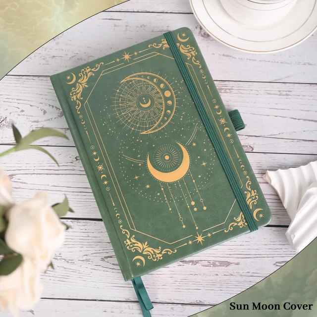 Alt view image 4 of 6 - Line Journal Notebook for Women Men, 316 Pages,8.3x5.8 IN Hardcover A5 College Ruled Notebook for Writing,Vintage Diary with Bookmark, for Work School, Note Taking