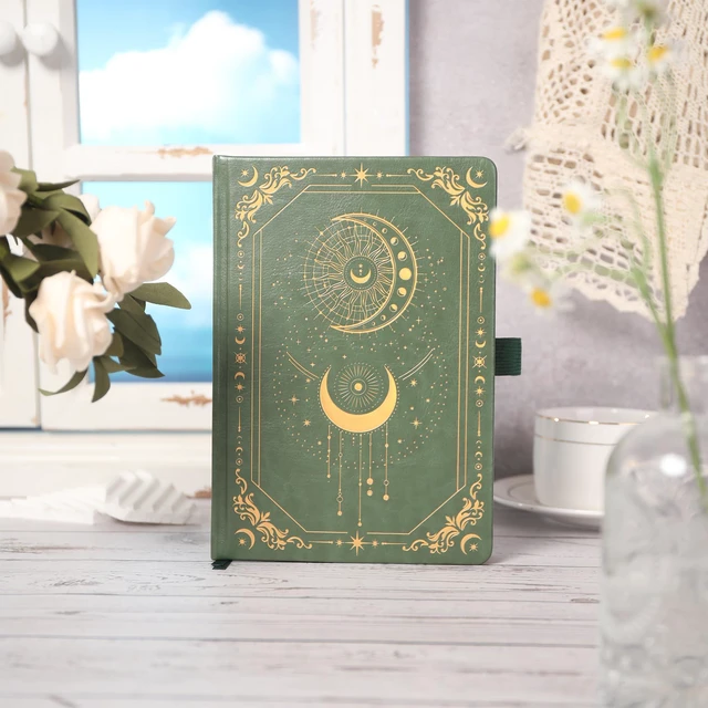 Alt view image 5 of 6 - Line Journal Notebook for Women Men, 316 Pages,8.3x5.8 IN Hardcover A5 College Ruled Notebook for Writing,Vintage Diary with Bookmark, for Work School, Note Taking