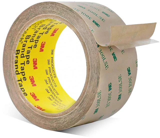 Main image of 3M Double Sided Tape 300LSE 2" x 36Ft Clear, 1 Pack Heavy Duty Adhesive Tape for Electronics, Laptop & Phone Repairs, Arts, Crafts, Leather Work, Card Making