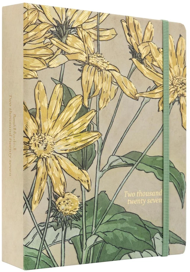 Main image of Hannah Borger Planner 2026-2027 6.4x7.9in (Aug 26/ Dec 27) 17-month Hardcover agenda, 120gsm paper, monthly academic planner, planner for women