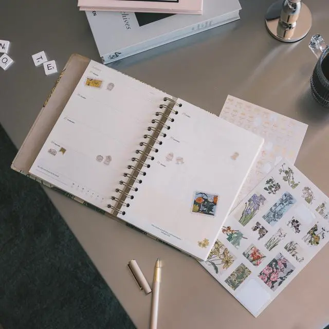 Alt view image 5 of 7 - Hannah Borger Planner 2026-2027 6.4x7.9in (Aug 26/ Dec 27) 17-month Hardcover agenda, 120gsm paper, monthly academic planner, planner for women