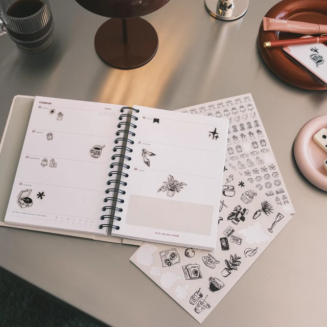 Alt view image 5 of 6 - Gazette Planner 2026-2027 6.4x7.9in (Aug 26/ Dec 27) 17-month Hardcover agenda, 120gsm paper, monthly academic planner, planner for women