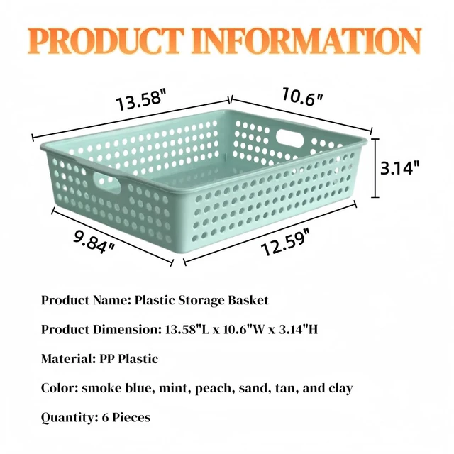 Alt view image 2 of 7 - 6 Pack Plastic Turn in Paper Trays for Classroom, Storage Bin Baskets, Boho Organizing Desk Organizers for School Supplies, Classroom Organization and Storage Tray Holds 4A Paper