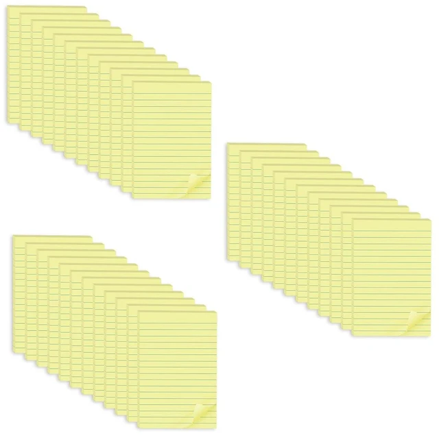 Main image of (36 Pack) Lined Sticky Notes 4x6 in,Yellow Large Notepads with Lines Stickies Super Sticking Power,School Memo Note Pads,Post on Windows Doors,Recyclable,Easy to Write on,Hold Well