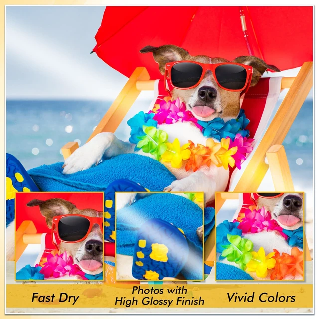 Alt view image 4 of 7 - Glossy Thin Inkjet Printer Paper 11x17 Inches 100 Sheets 36LB for DIY Chip Bag and Print Brochure Flyer for Inkjet Printer Use Dye Ink 135gsm