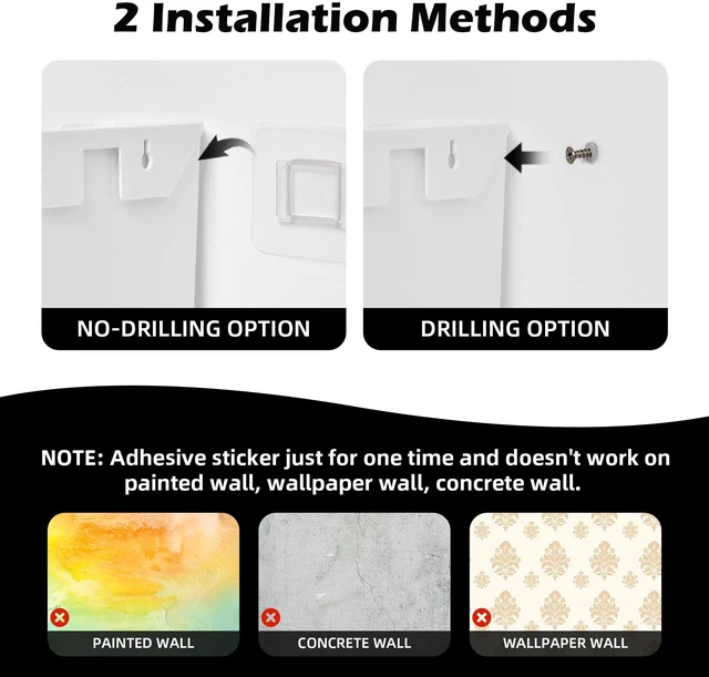 Alt view image 7 of 7 - Adhesive File Holder Plastic Document Folder Door No Drilling Mount Mail Magazine Organizer A4 Filing Envelopes Folder, Office Wall Mount Single Pocket (WHITE, 3 PCS)