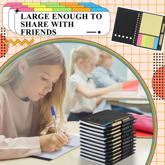 Alt view image 7 of 7 - 50 Pack Lined Spiral Notebook Bulk Small Notepad and Pen Set Steno Pads Lined Notepad Bulk, Black Pocket Notebook, For Business Office School Supplies