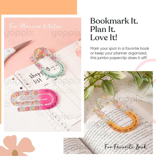 Alt view image 4 of 6 - 20 Set Jumbo Faith Acrylic Paper Clips with 20 Pcs Back Card, Inspirational Scripture Paperclip Design for OThanksgiving, Church Event or Bible Study Gathering Party Gifts