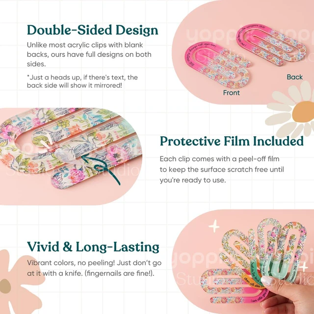 Alt view image 5 of 6 - 20 Set Jumbo Faith Acrylic Paper Clips with 20 Pcs Back Card, Inspirational Scripture Paperclip Design for OThanksgiving, Church Event or Bible Study Gathering Party Gifts